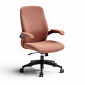 Bureaustoel met verstelbare leuning en armleuningen in roestkleur 60 x 60 x 100cm